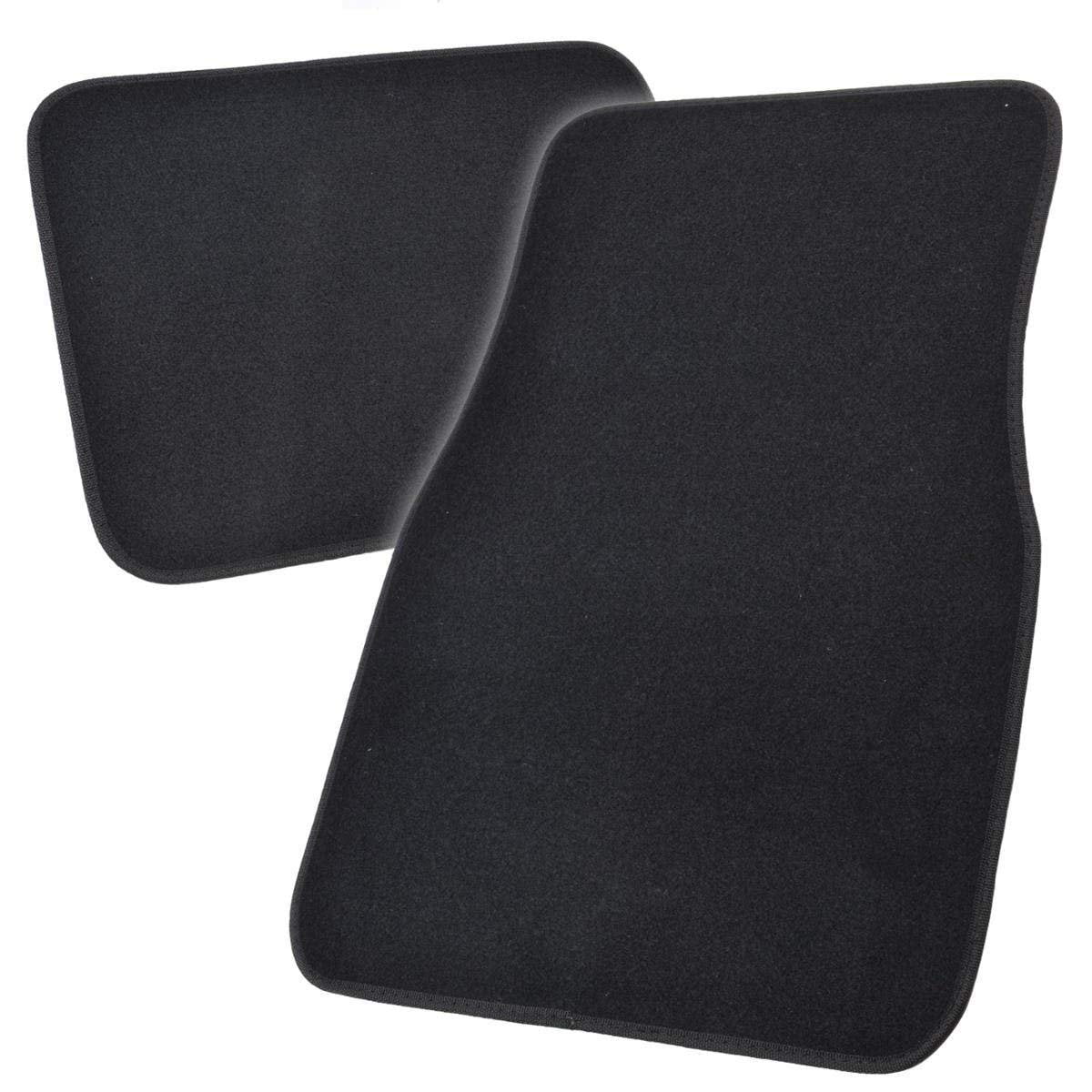 Premium Carpet 4PC Front and Rear Driver Passenger Floor Mats Cars Trucks Sedans SUVs Black