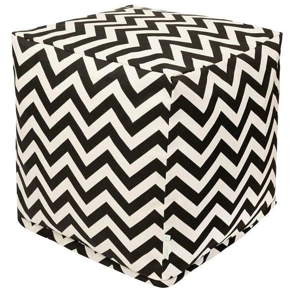 Majestic Home Goods Chevron Indoor / Outdoor Ottoman Pouf Cube