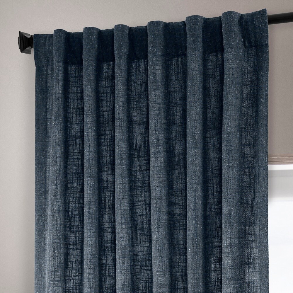 Exclusive Fabrics Heavy Faux Linen Curtain (1 Panel)