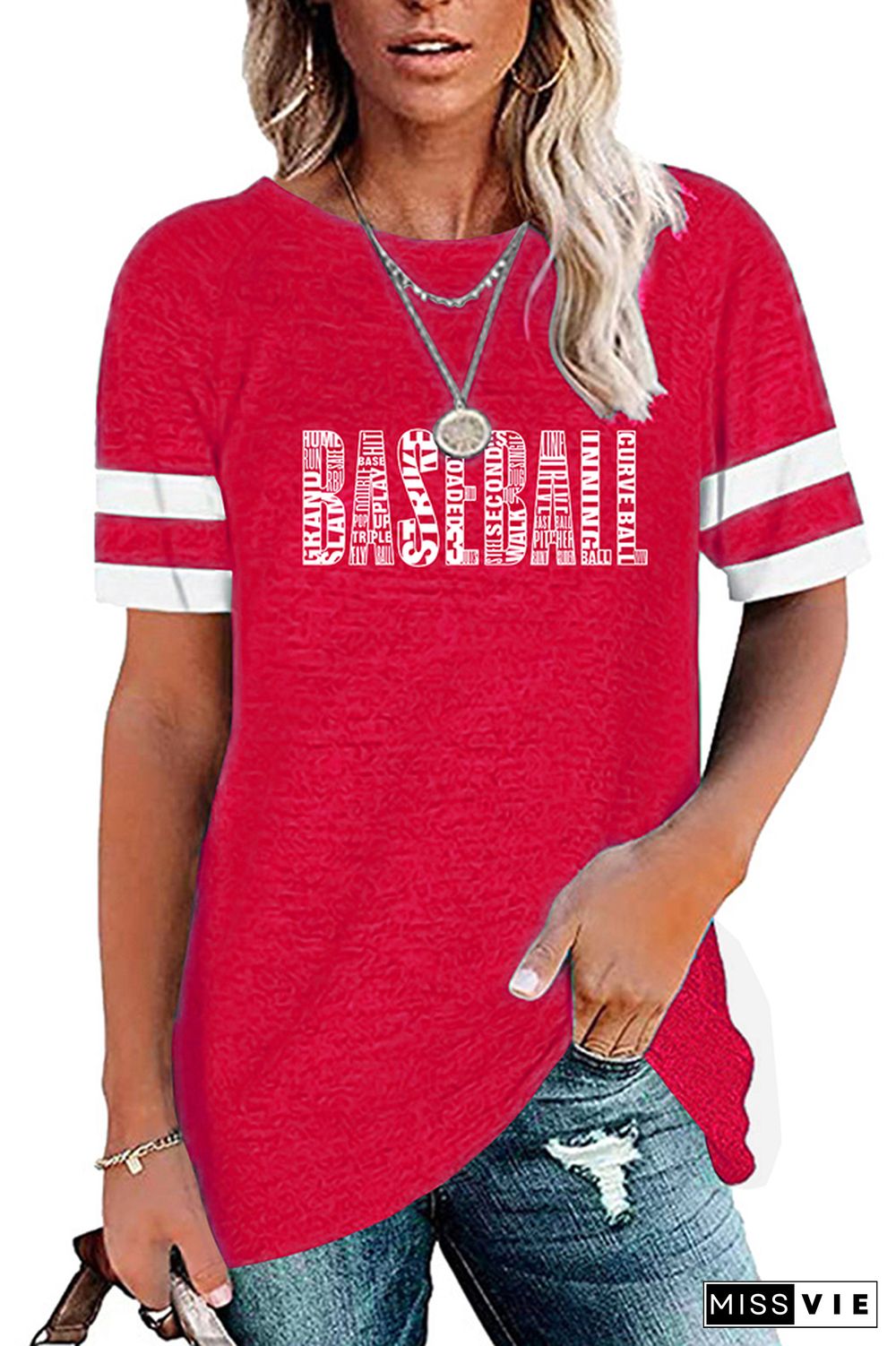 Baseball Word Art Graphicay Tee Wholesale