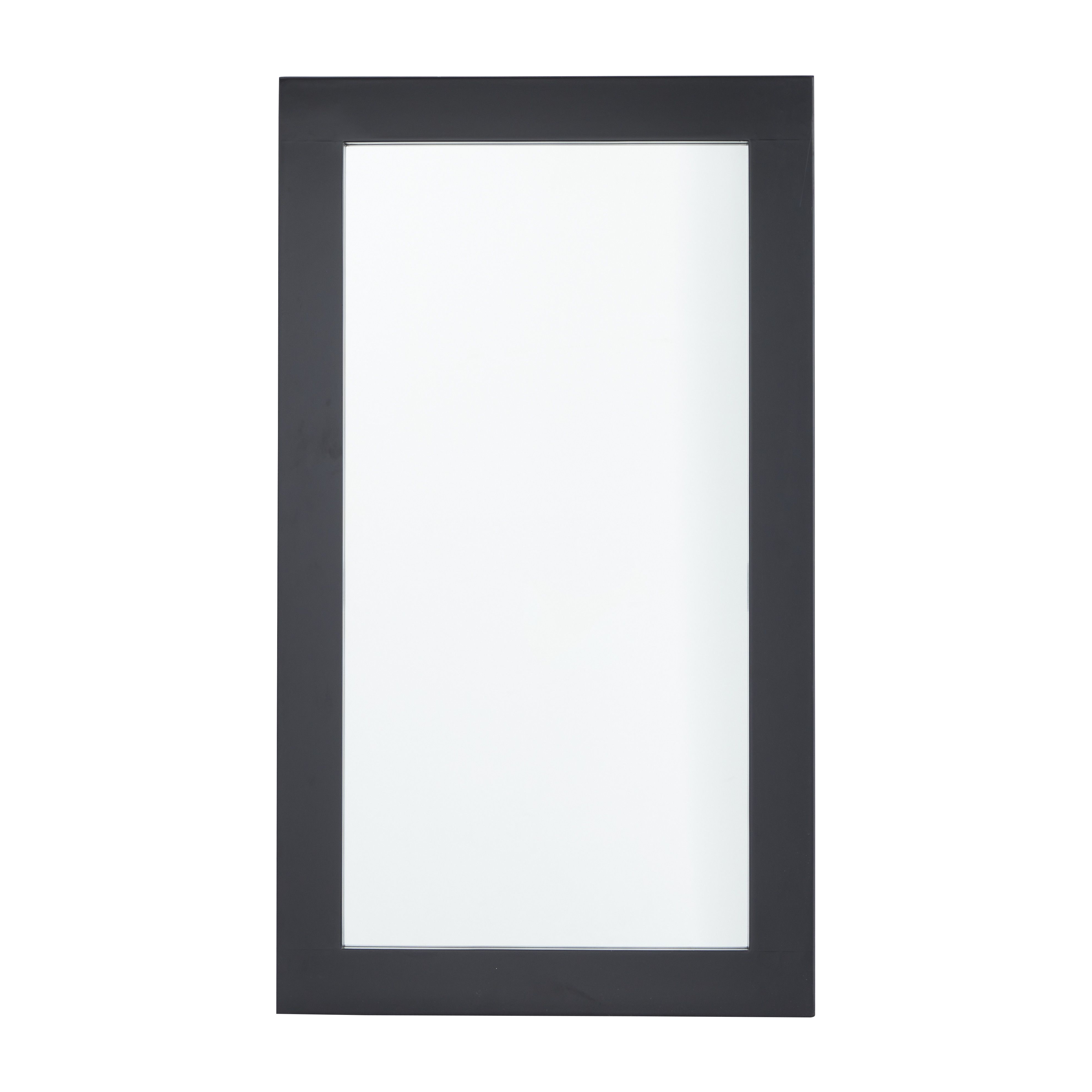 Black Wood Contemporary Wall Mirror 24 x 42