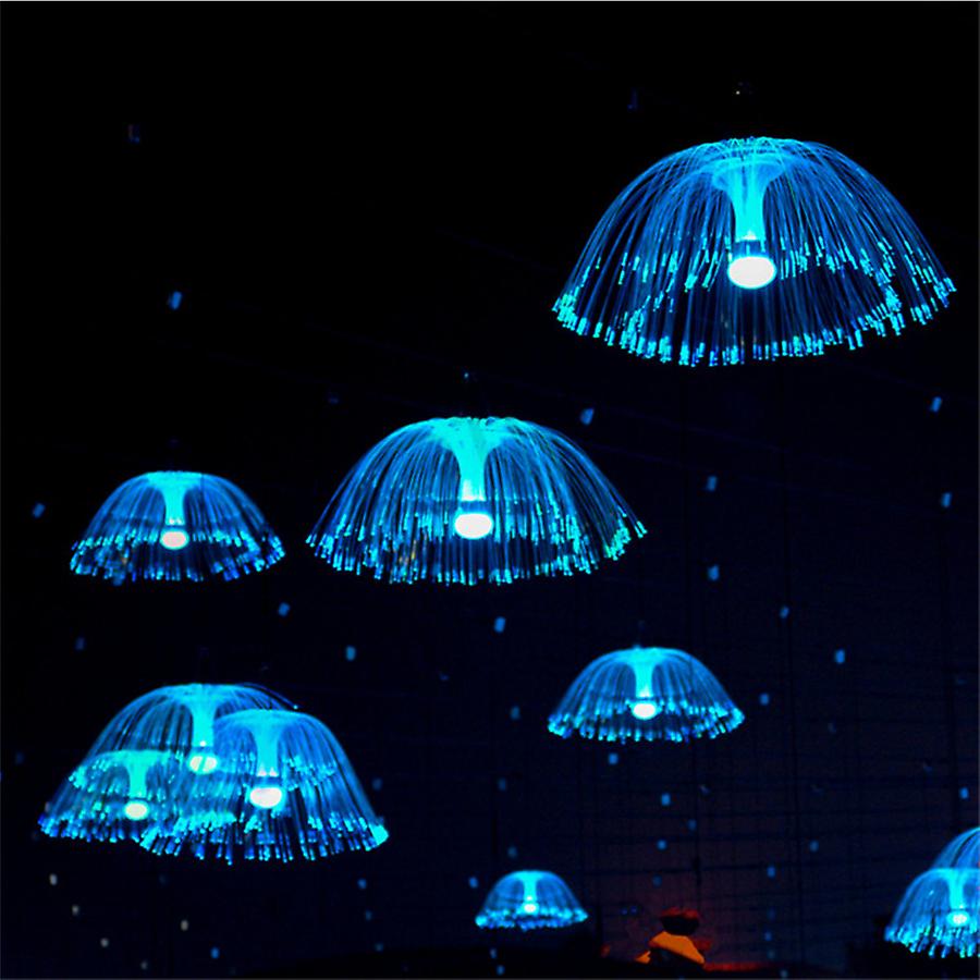 80cm Fiber Optic Jellyfish Christmas String Light Dandelion Fairy Garland Light Romantic Atmosphere Party Wedding Hanging Light