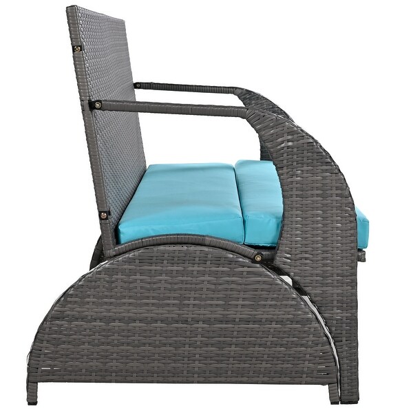 Roomfitters Versatile Outdoor Loveseat Converts to Four Seats and a Table，Durable Design，Ideal for Gardens，Lawns，Patio