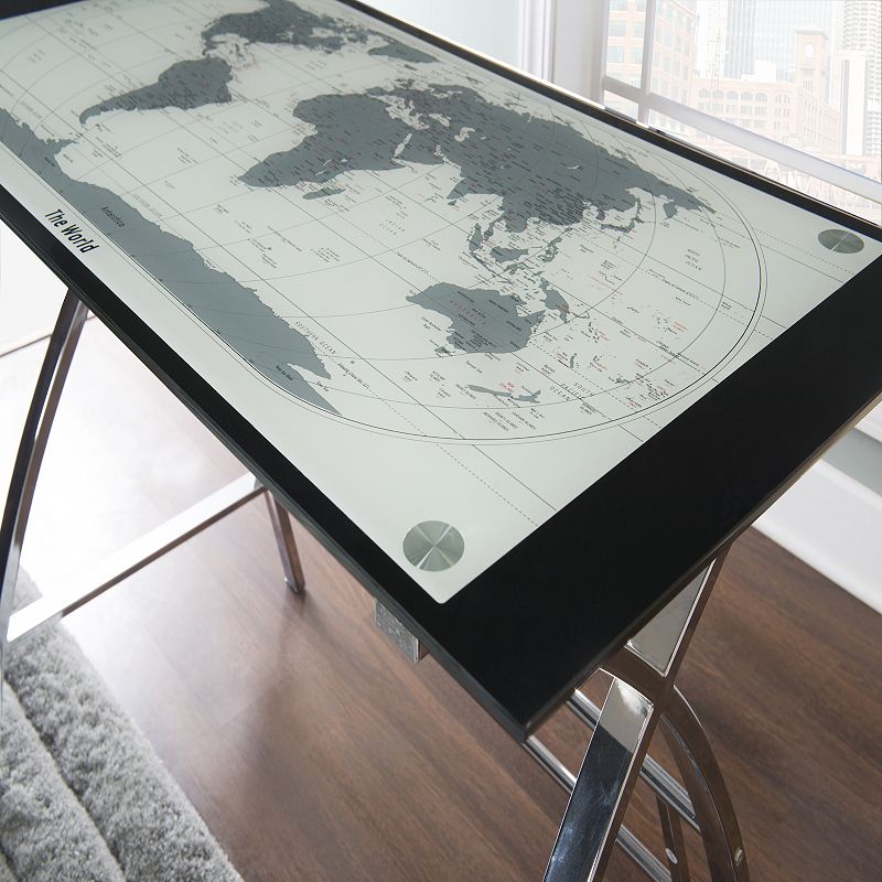 World Map Computer Desk