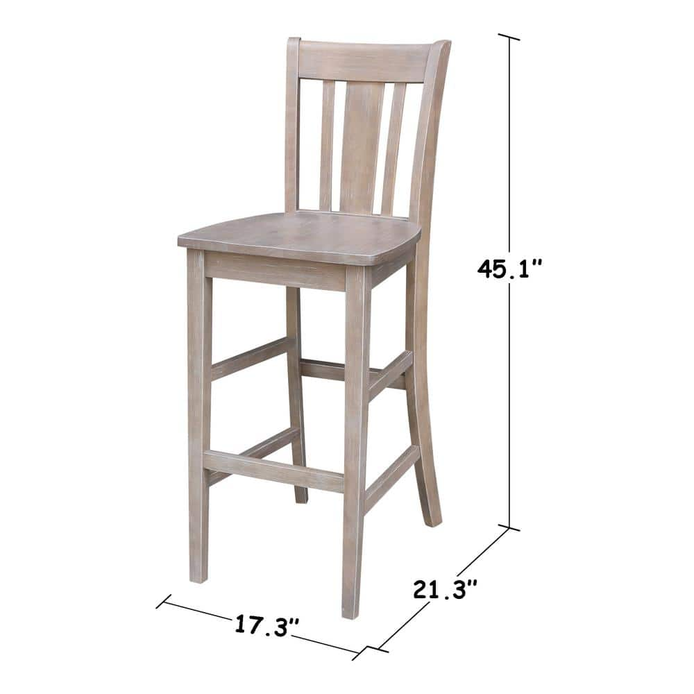 International Concepts San Remo 29 in. H Weathered Taupe Gray Bar Stool S09-103