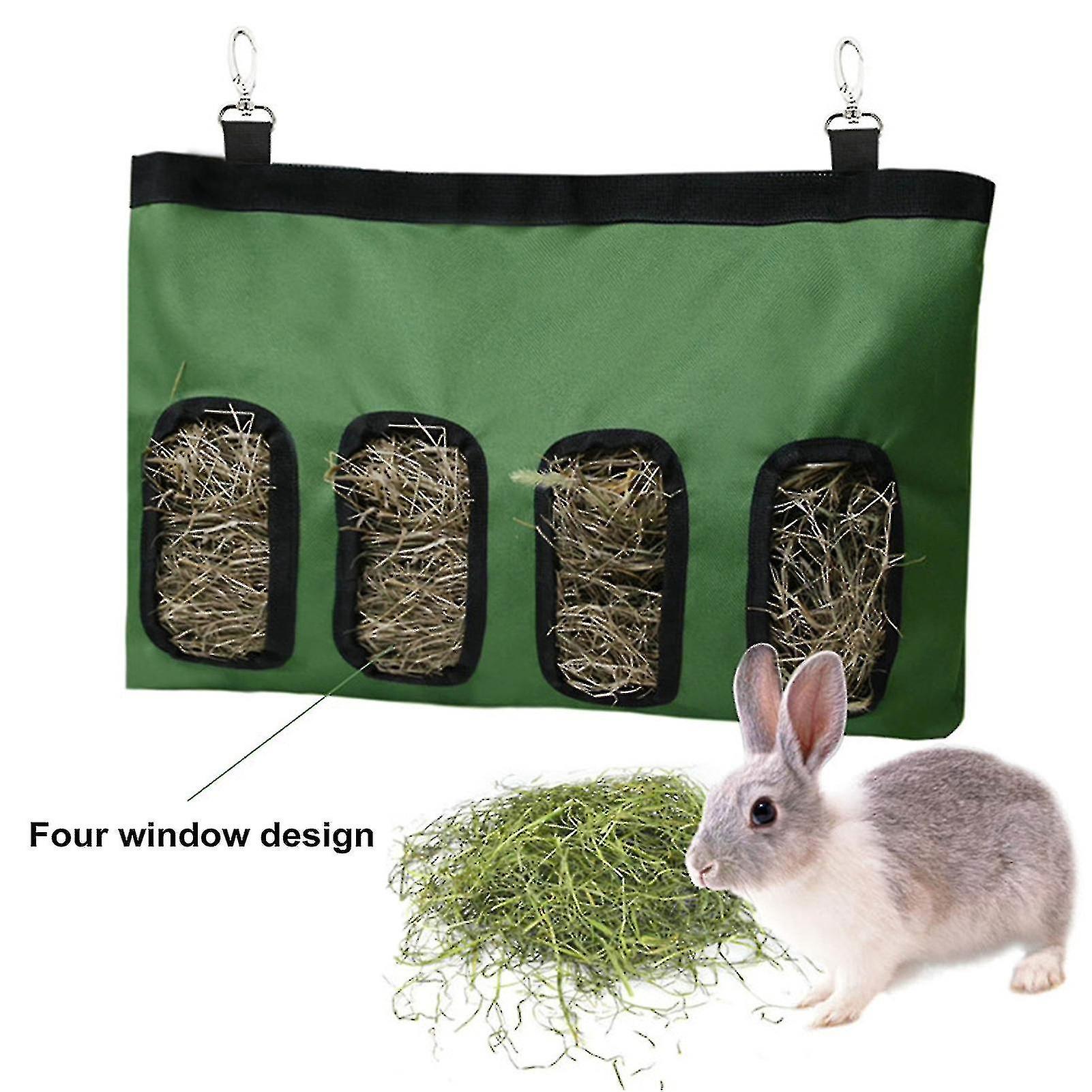 Rabbit Chinchilla Hay Bag Hanging Feeder Holder Feeding Storage Pouch Pet Supply