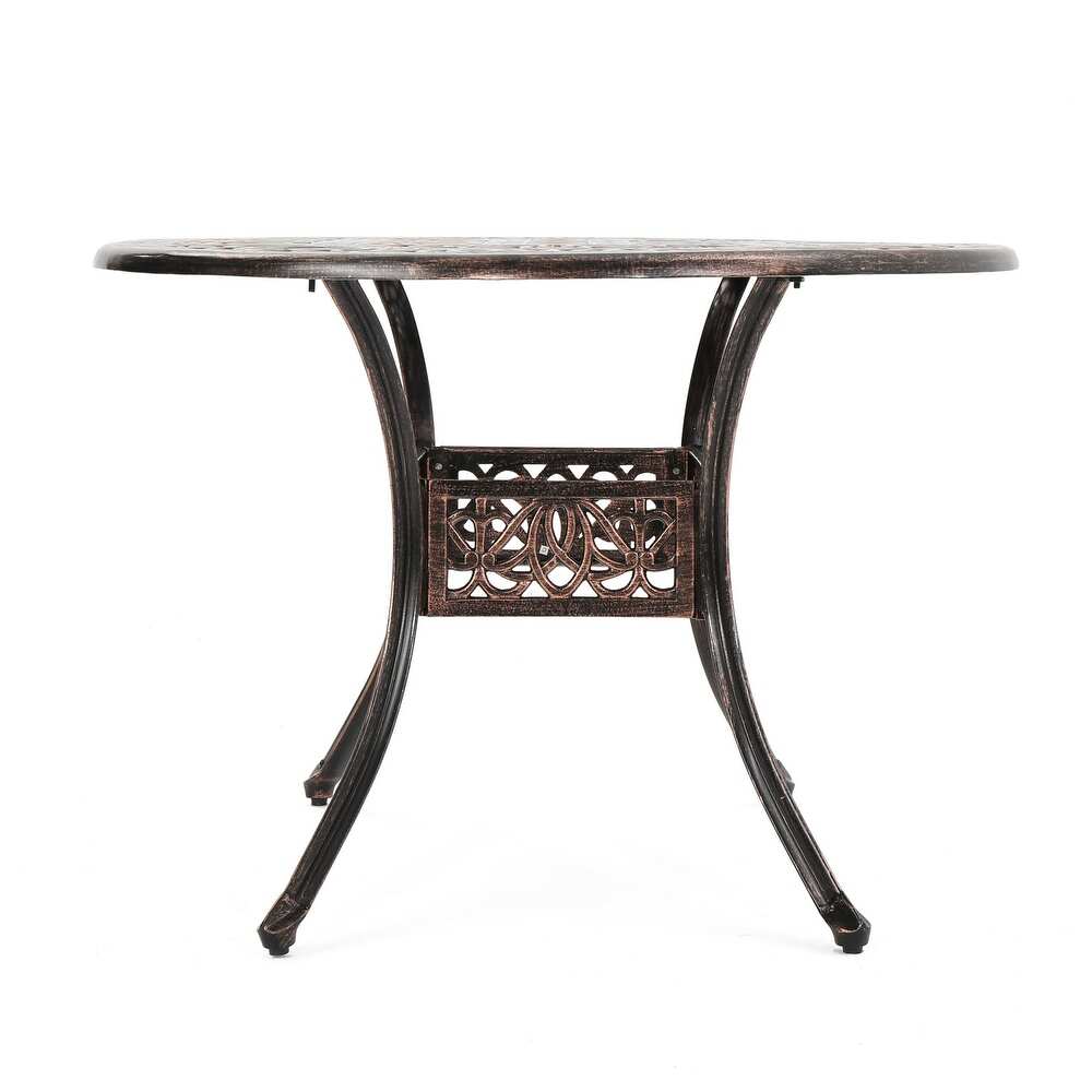 Haitian Outdoor Cast Aluminum Oval Dining Table (ONLY) by Christopher Knight Home   59.20\