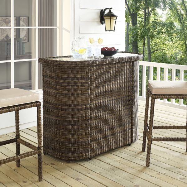 Bradenton Outdoor Wicker Bar