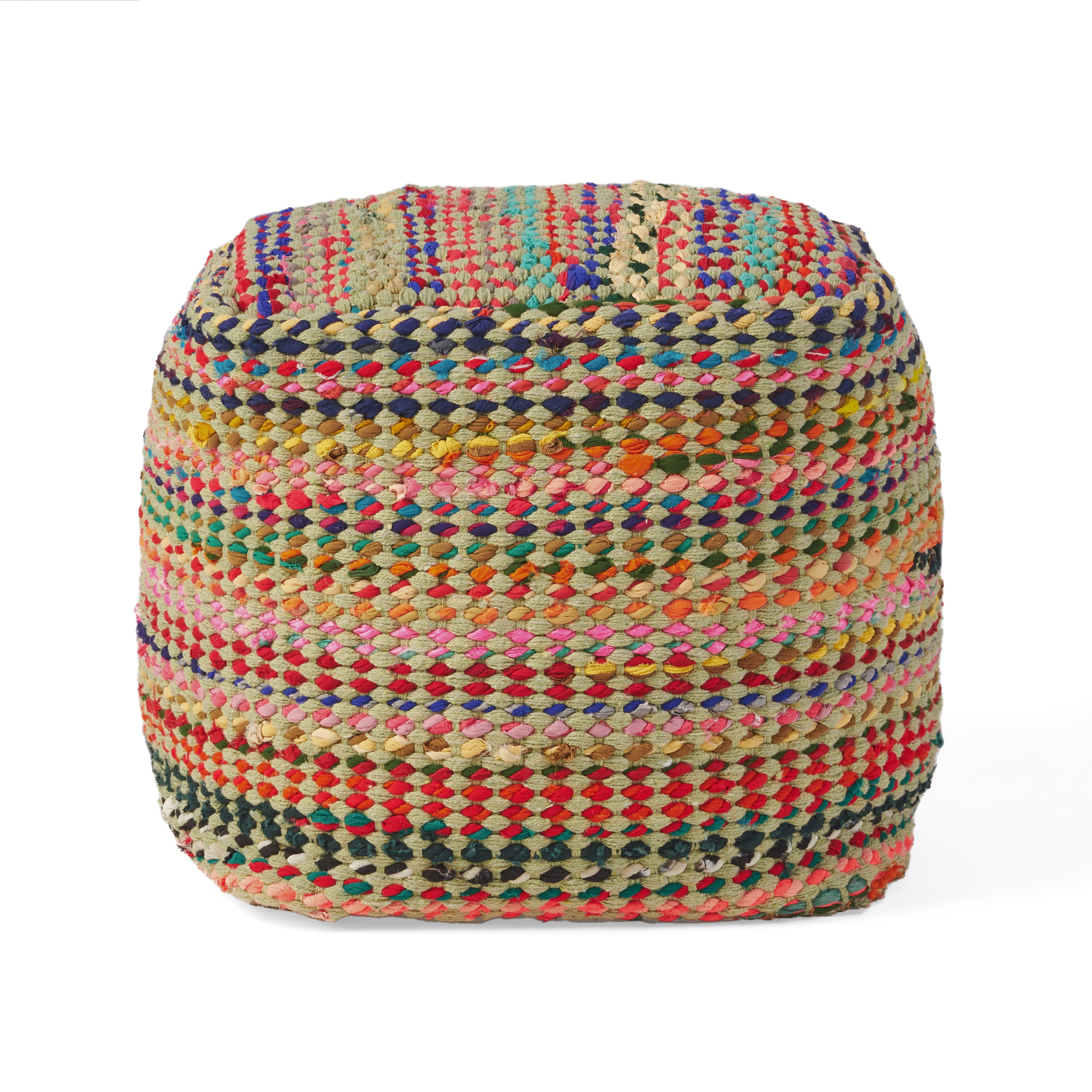 Naholo Handcrafted Boho Fabric Pouf