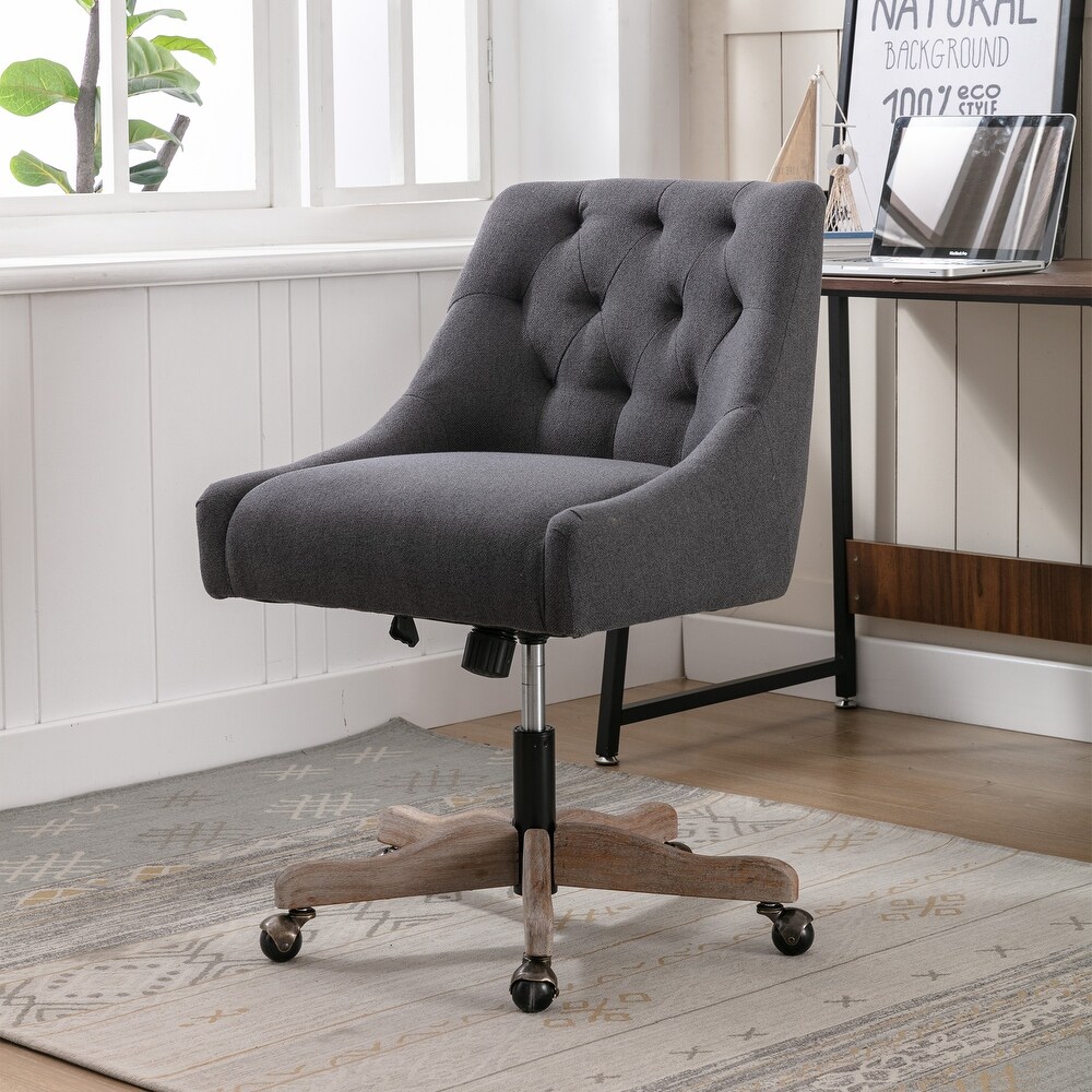 Tufted Accent Chairs Swivel Desk Chair Computer Chair for Living Room