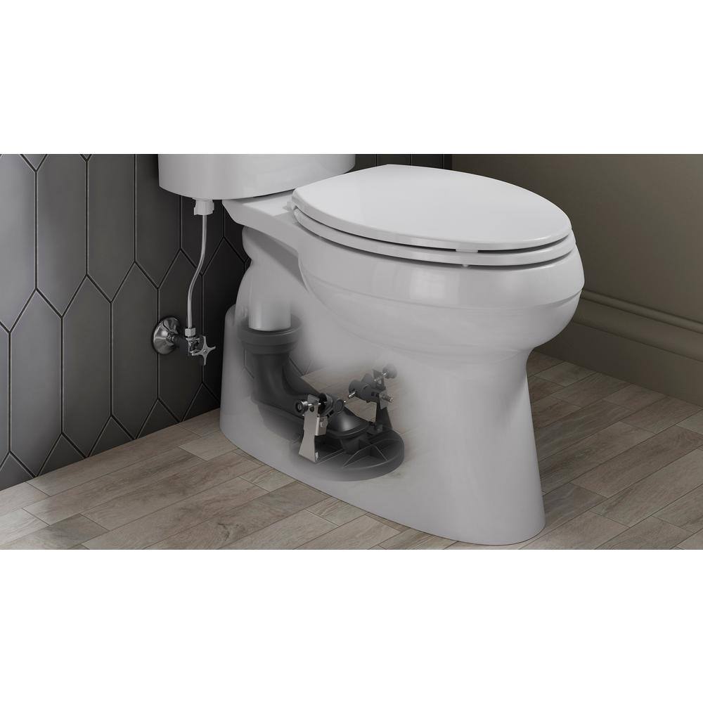 KOHLER Gleam 2-Piece Chair Height 1.28 GPF Single Flush Elongated Skirted Toilet in White Seat Included (6-Pack) K-31674-6-0