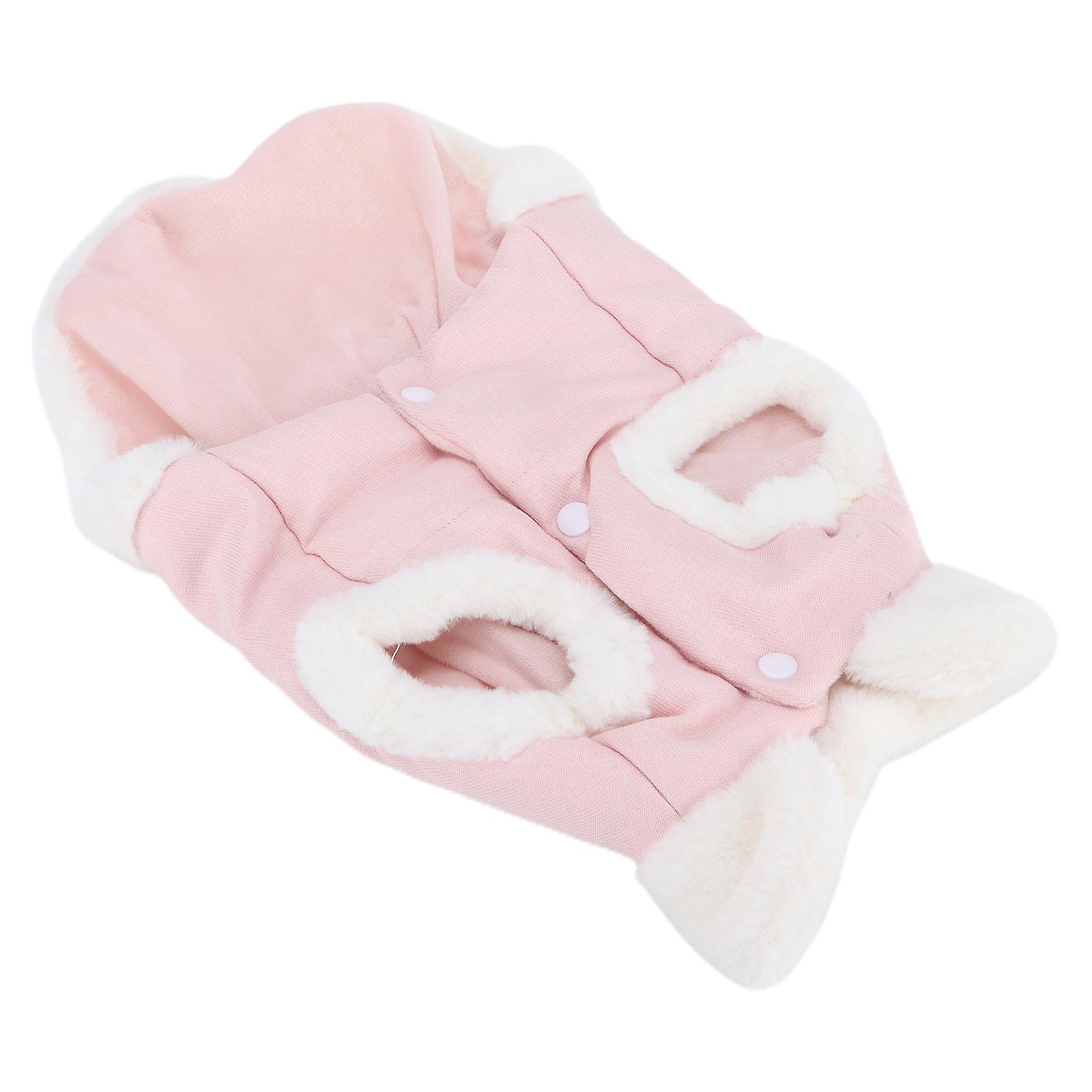 Pet Sweater Coat Winter Plush Warm Vest Style Soft And Fluffy Pet Clothes For Small Dogpink Xl