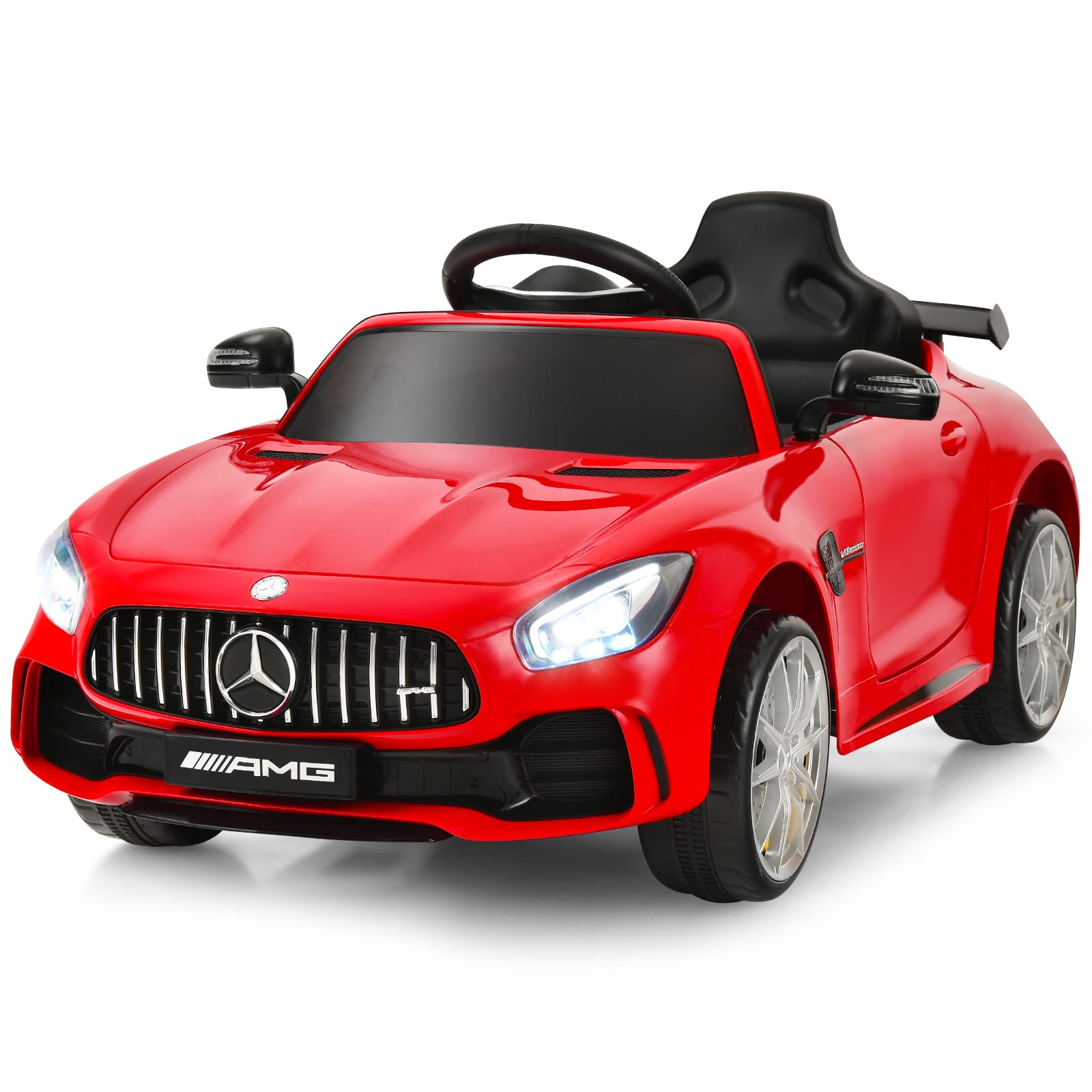 Costzon Ride on Car, 12V Licensed Mercedes Benz GTR Kids Car to Drive