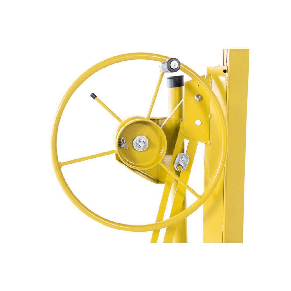 Amucolo 11 ft. Yellow Drywall Lift Panel Lift Drywall Panel Hoist Jack Lifter YeaD-CYD0-K08