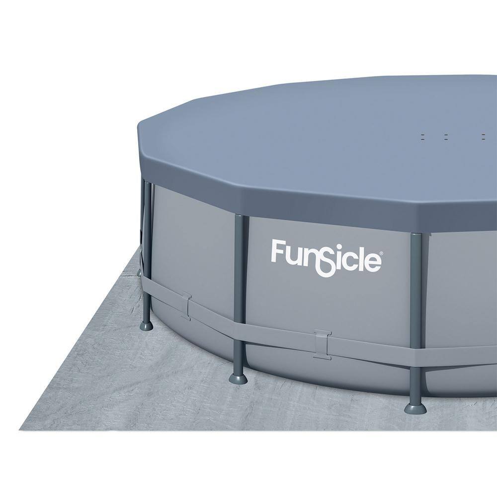 Funsicle Oasis 14 ft. Round 42 in. Deep Metal Frame Round Above Ground Pool with Pump P4001442B