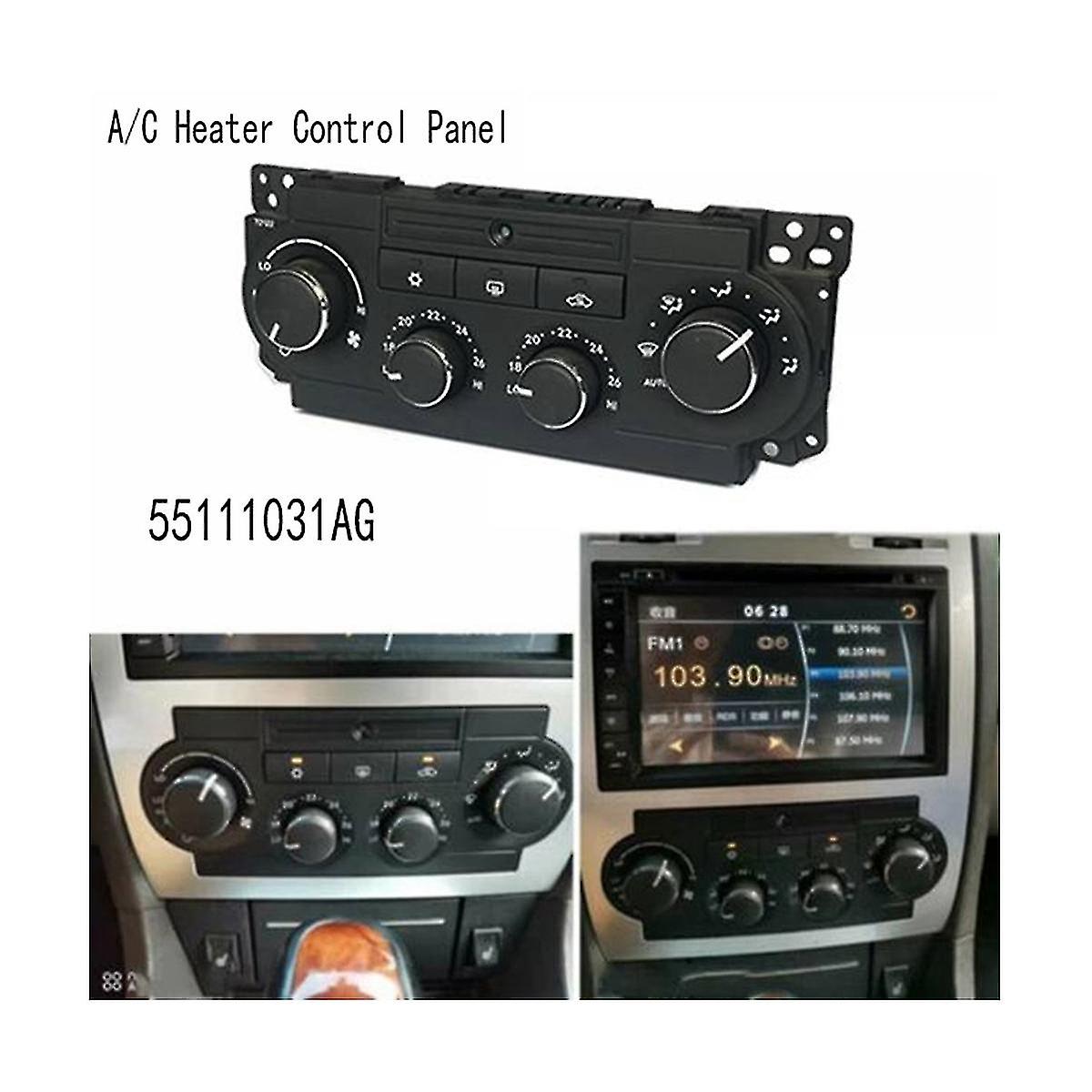 Central Control Air Conditioner Switch Button A/c Heater Control Panel For 300c 2004-2008 55111031a