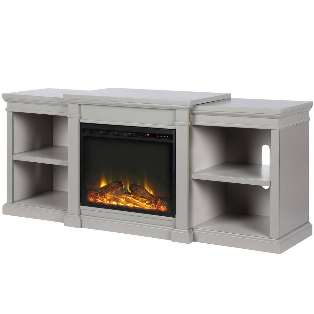 Ameriwood Home Paynes Gray Electric Fireplace 70 in. TV Stand HD51152