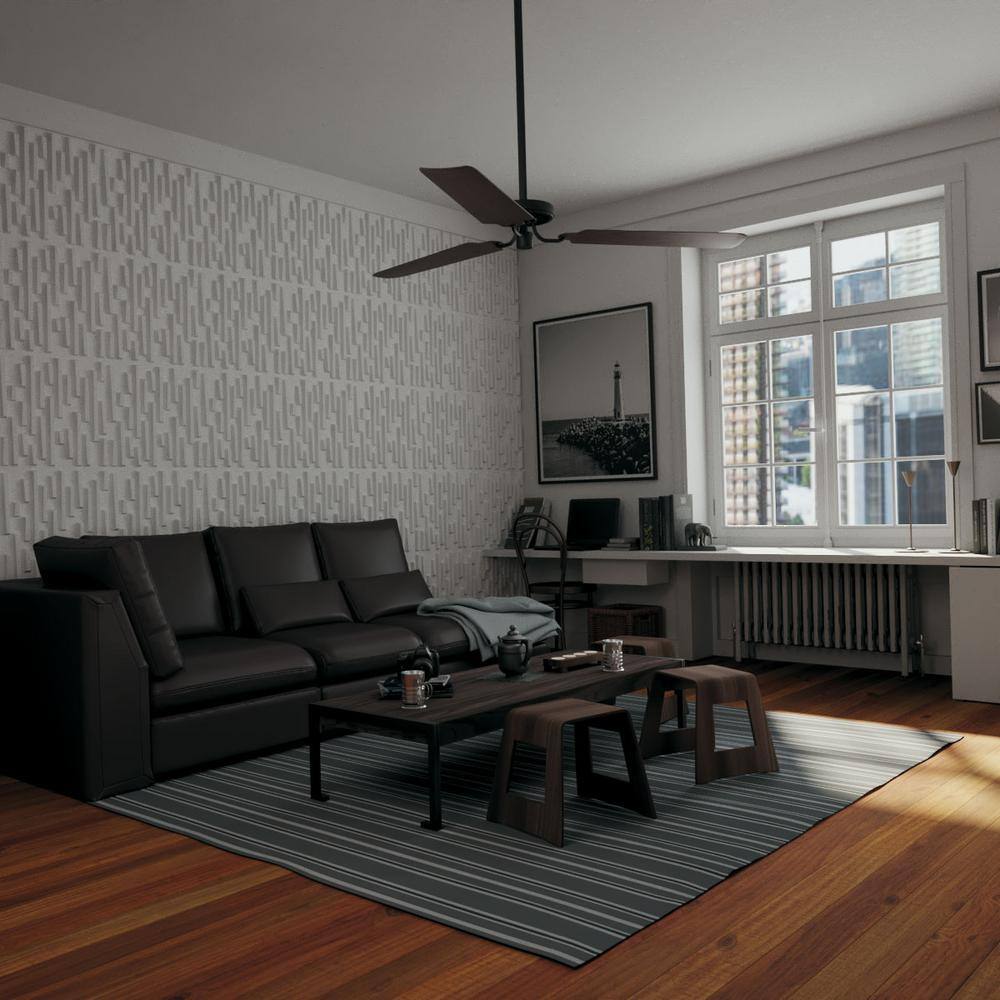 Ekena Millwork 19-58-in W x 19-58-in H Staggered Brick EnduraWall Decorative 3D Wall Panel WP20X20SBWH-CASE-12