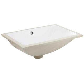 16-Gauge-Sinks 18.25 in. Undermount Bathroom Sink in White 16GS-20461