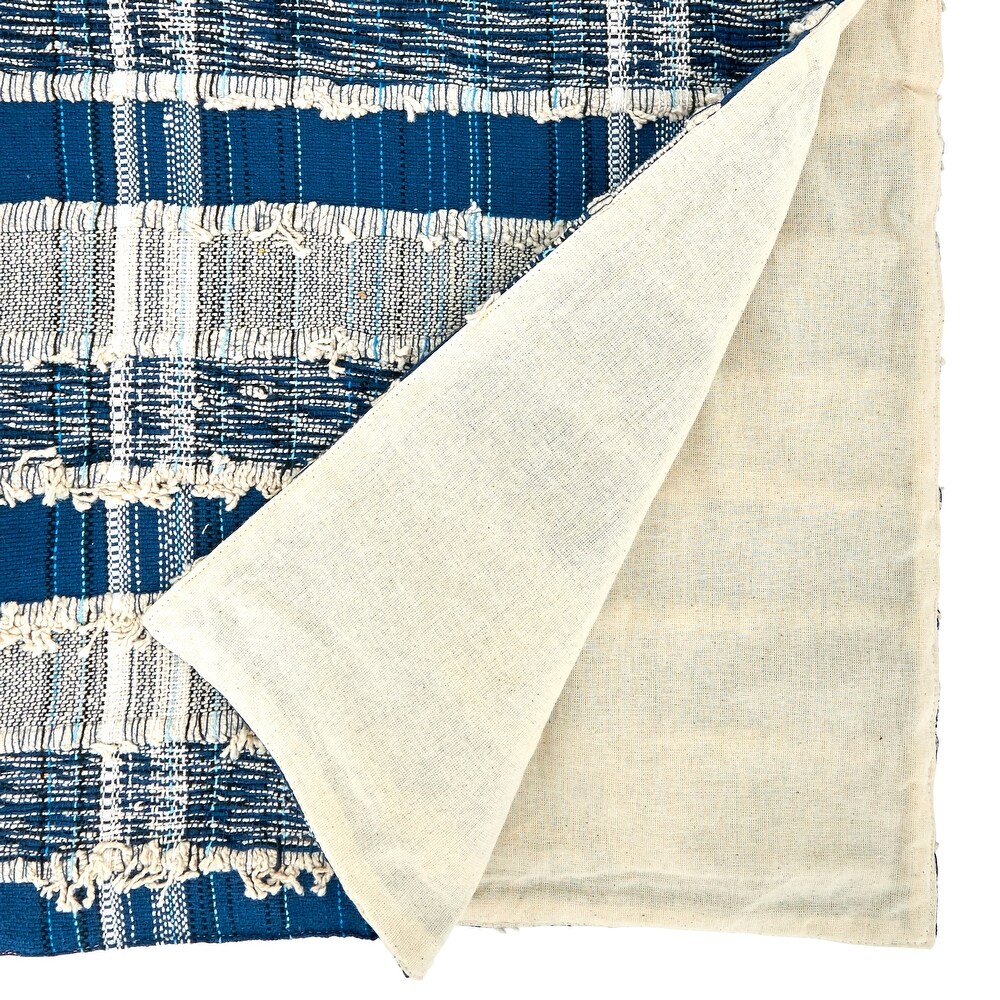 Striped Woven Table Runner With Dual Tone Design