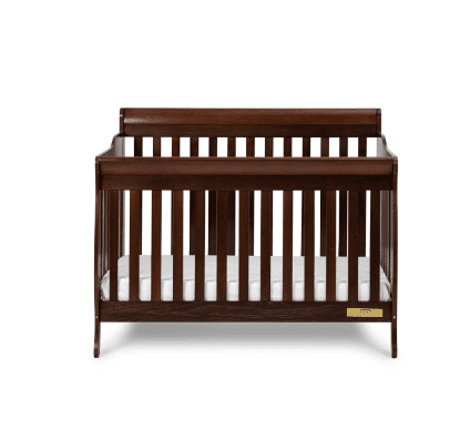 AFG Athena Alice 3 in 1 Convertible Crib with Toddler Rail - Espresso