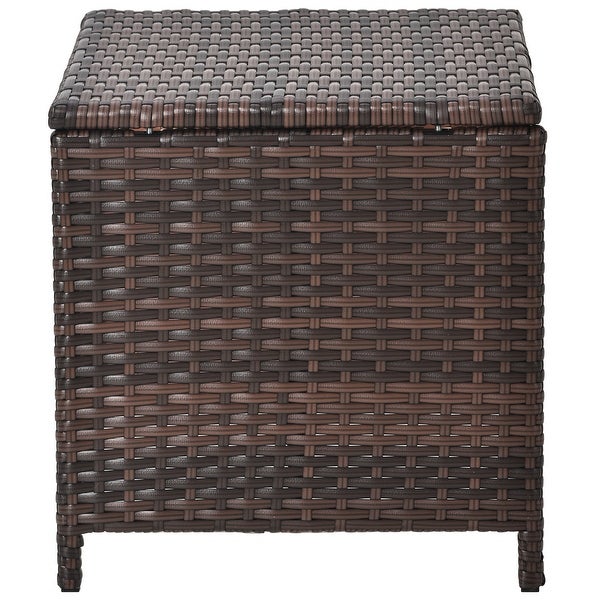 11 Piece Cushioned PE Rattan Wicker Dining Set - Overstock - 35733779