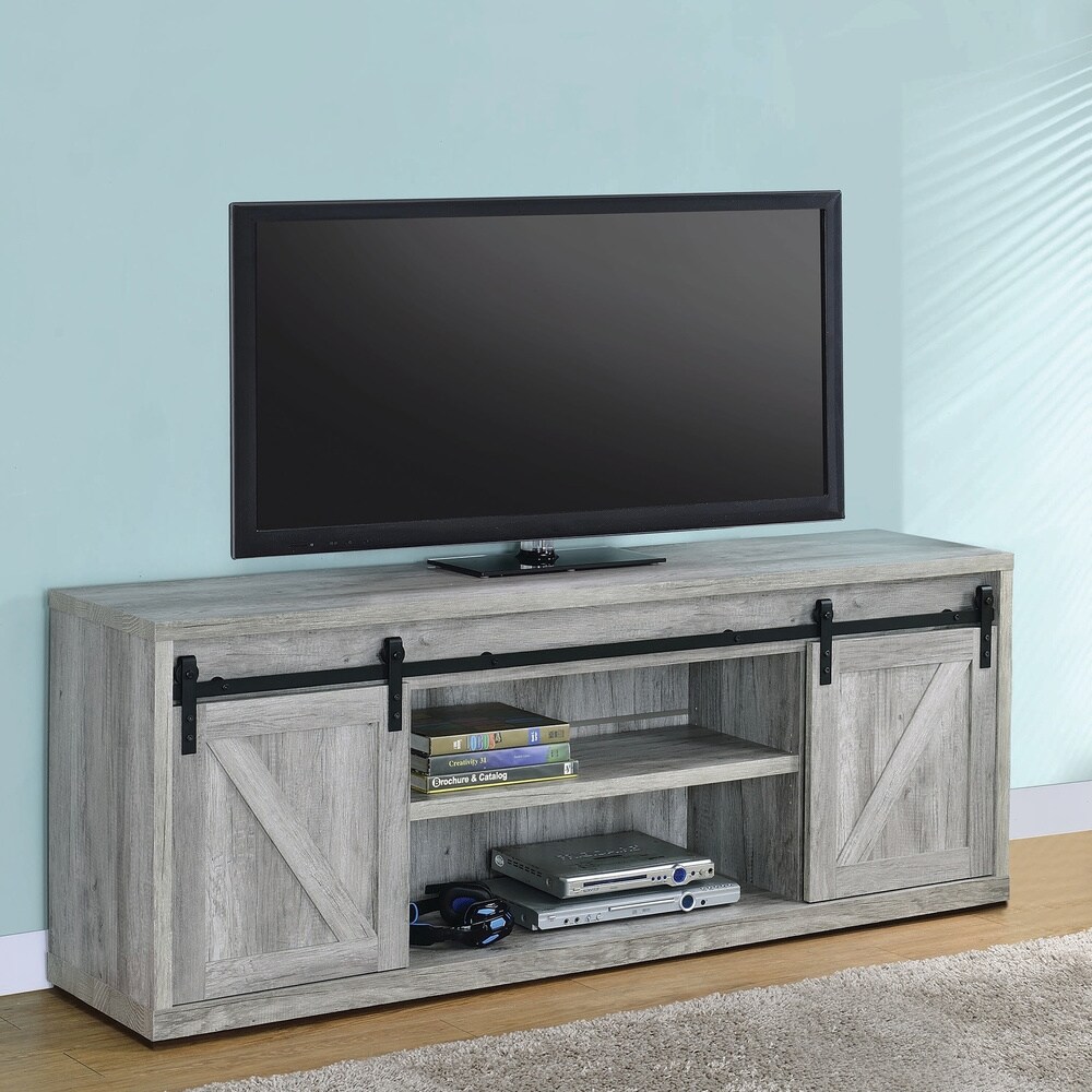 Coaster Furniture Brockton 71 inch 3 shelf Sliding Doors TV Console