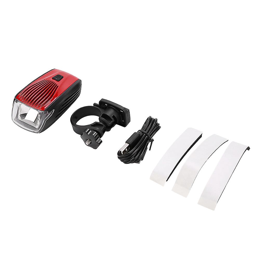 Ipx5 Waterproof Led Bicycle Light Bike Headlight Usb Rechargeable Cycling Front Light(red)