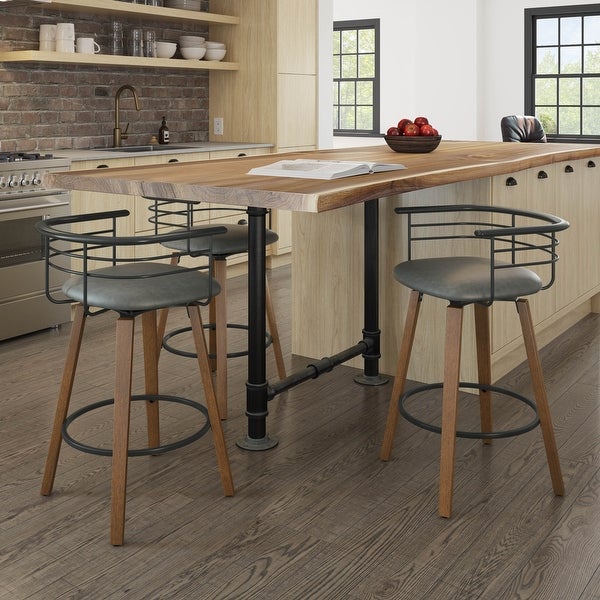 Amisco Colt Swivel Counter and Bar Stool