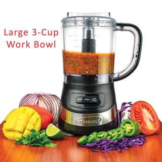 Brentwood Appliances 3-Cup Black Food Processor FP-549BK