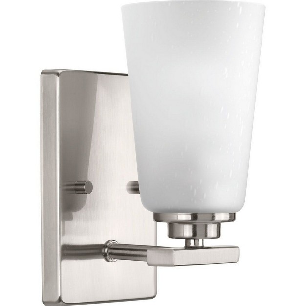 Progress Lighting Debut 1 light Bath amp Vanity Fixture Brushed Nickel Clear Seeded Glass