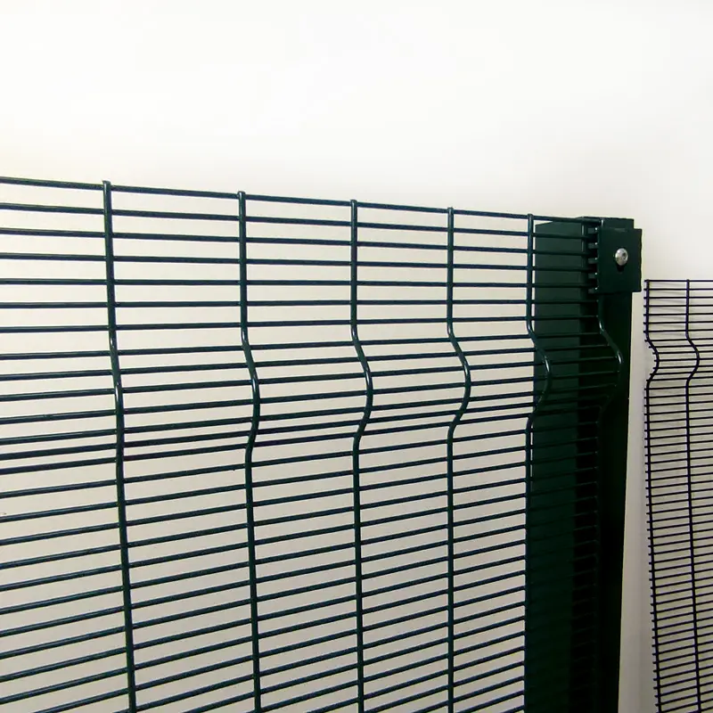 ASO galvanized black clear view 358 anti climb security fence panel