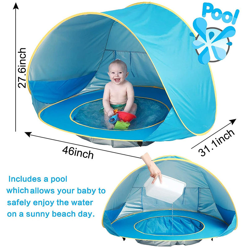 Portable Infant UV Protection Baby Beach Tent Waterproof Shade Pool Sun Shelter， Portable Tent， Baby Shade Tent