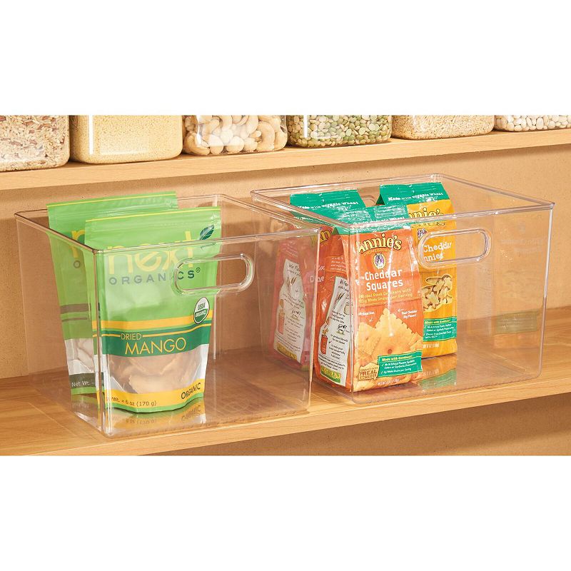 mDesign 10 x 10 x 7.75 Plastic Kitchen Pantry Storage Organizer Container Bin - 2 Pack