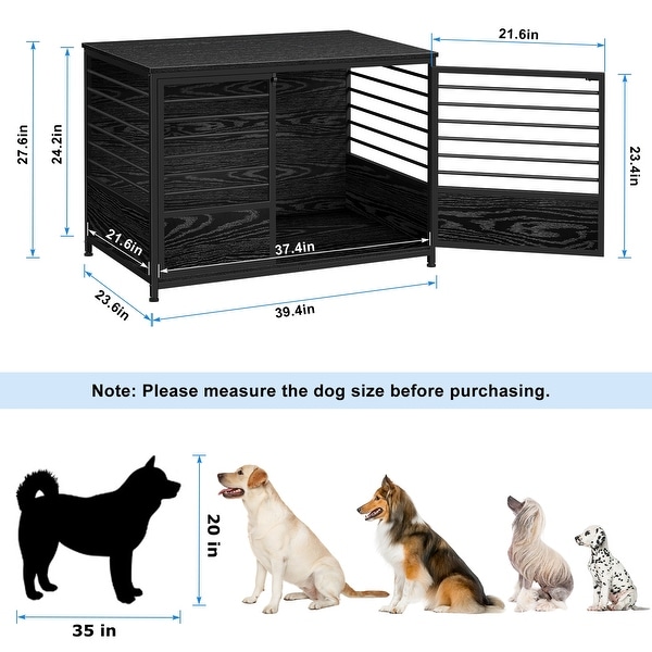 Dog Crate Furniture House Cage with Storage Indoor Living Room Bedroom Side End Table