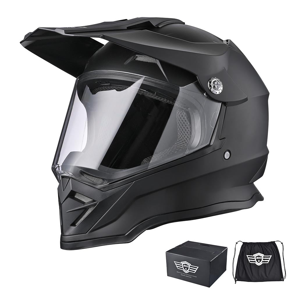 AHR Offroad Helmet DOT Full Face Dirt Bike Black