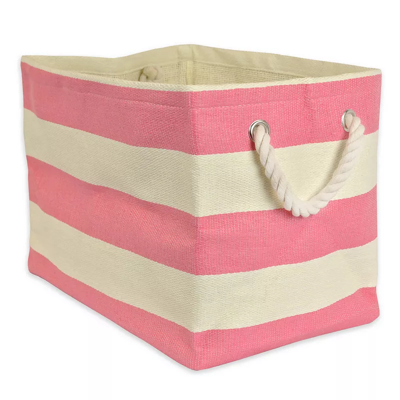 15 Pink and Beige Rectangular Paper Storage Bin