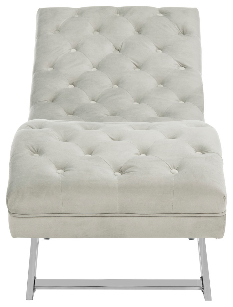 Monroe Chaise With Round Pillow   Contemporary   Indoor Chaise Lounge Chairs   by Safavieh  Houzz