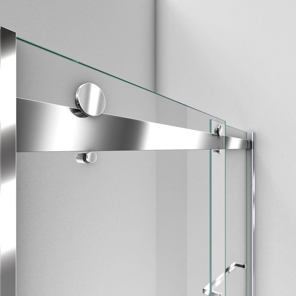 DreamLine Essence 44 in. to 48 in. x 76 in. Semi-Frameless Sliding Shower Door in Chrome SHDR-6348760-01