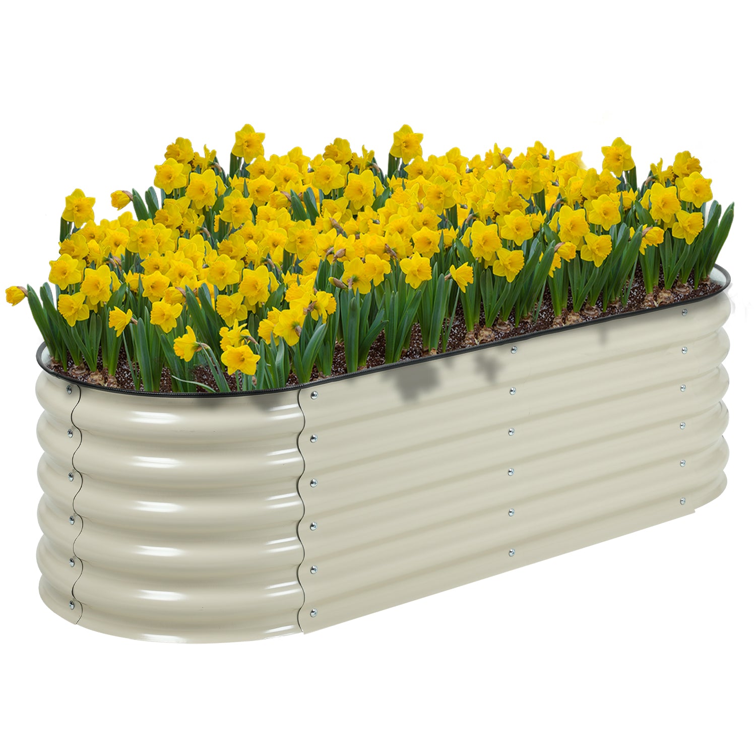 Aoodor Modular Metal Raised Garden Bed 23.6" (L) x59.8" (W) x17" (H) Planter Box