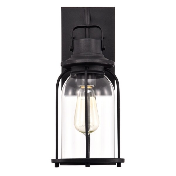 1-light Textured Black Outdoor Wall Lantern Shopping - The Best Deals on Outdoor Wall Lanterns | 37085338