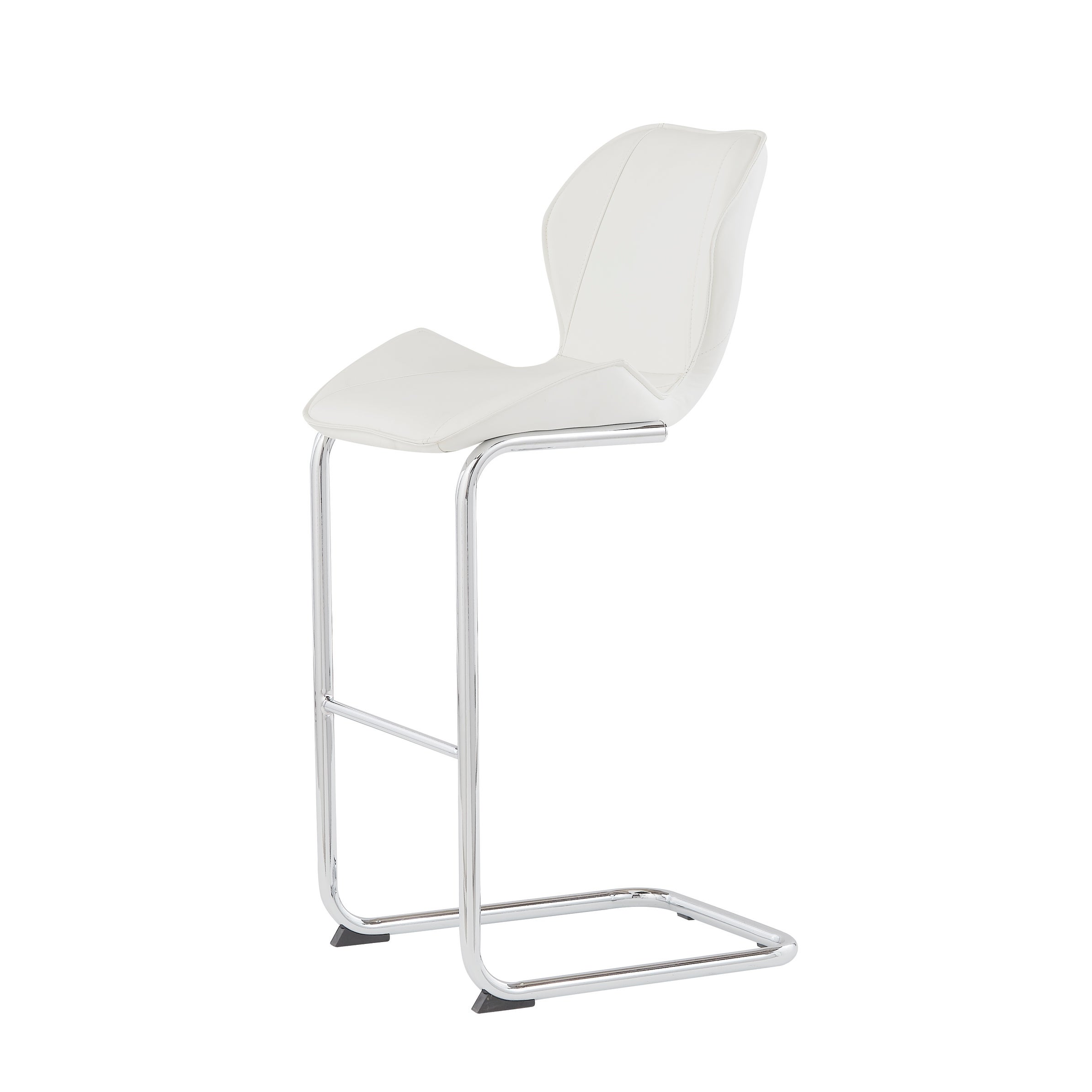 Global Furniture USA 4PK White Curved Bar Stool