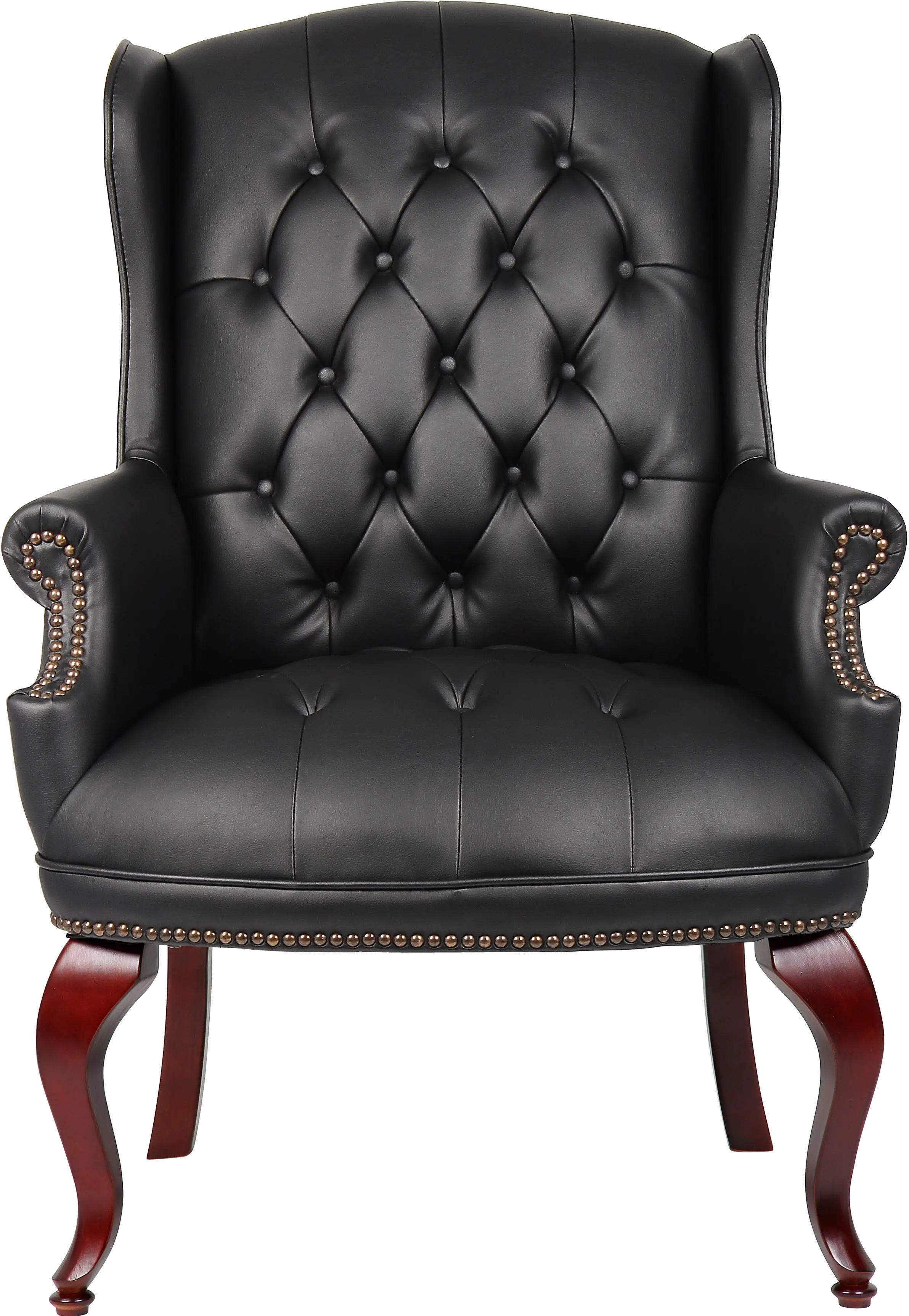 Boss Black Wingback Guest Chair