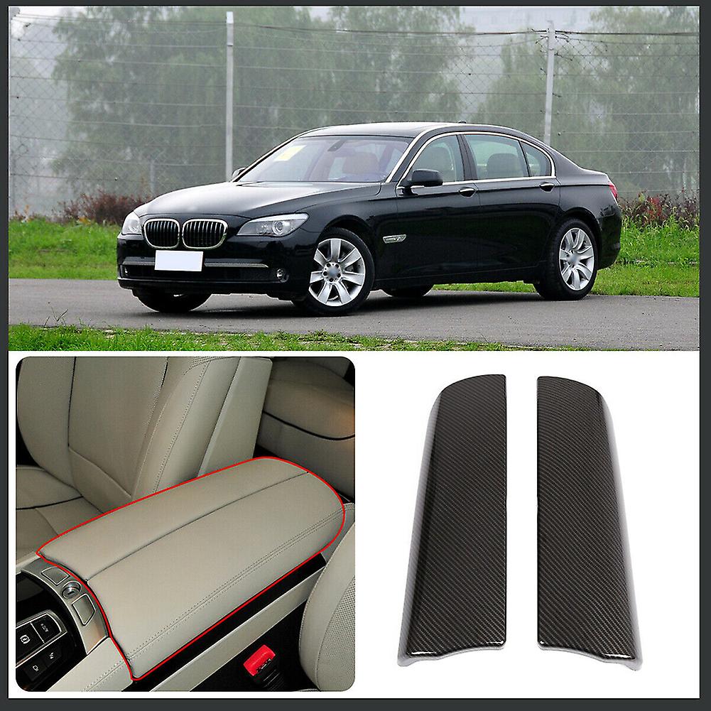 Car Armrest Box Cover Carbon Fiber Center Armrest Box Trim Cover Auto Modification For Bmw 7 Series F01 F02 09-14