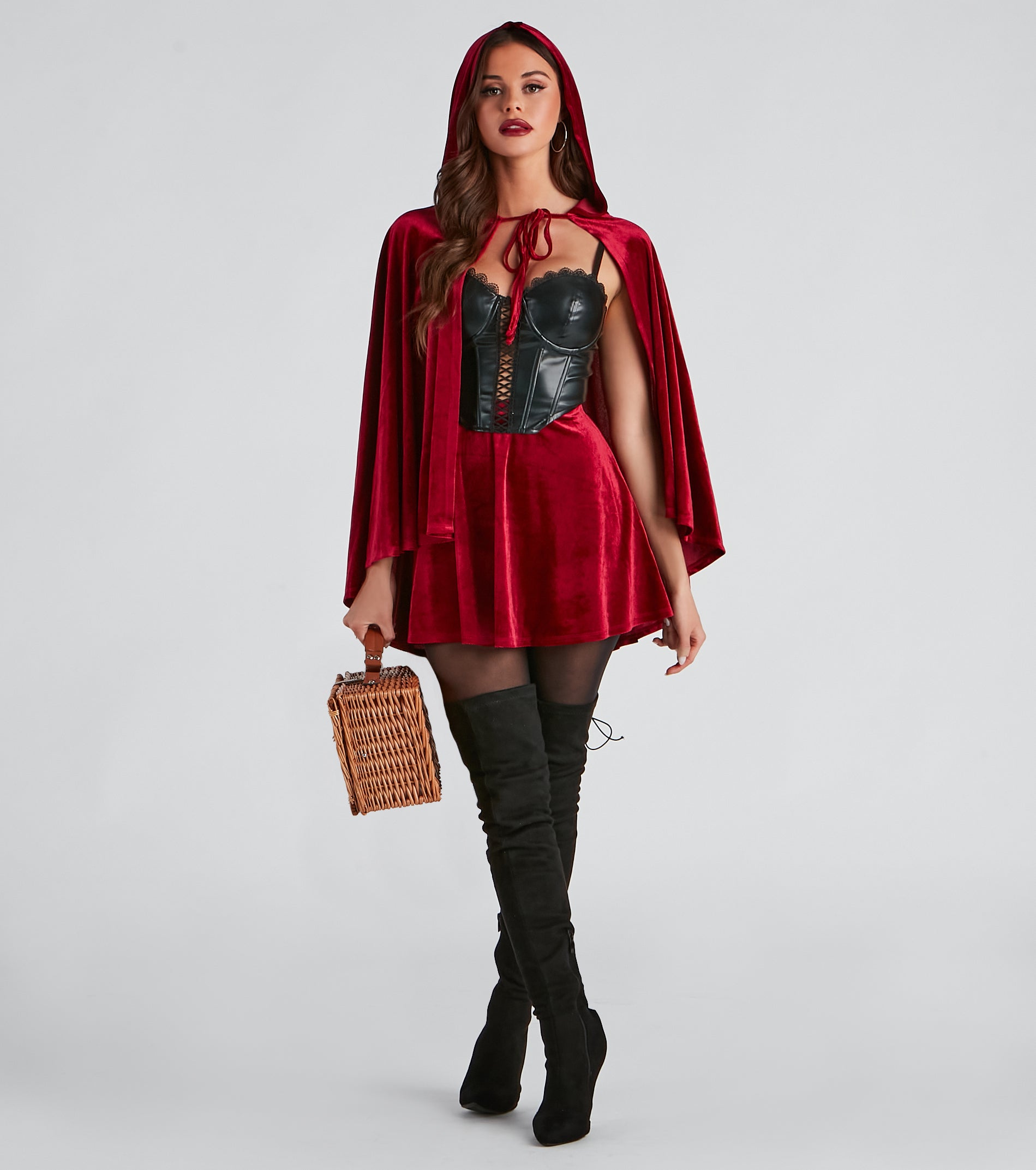 Lil Red PU Halloween Corset