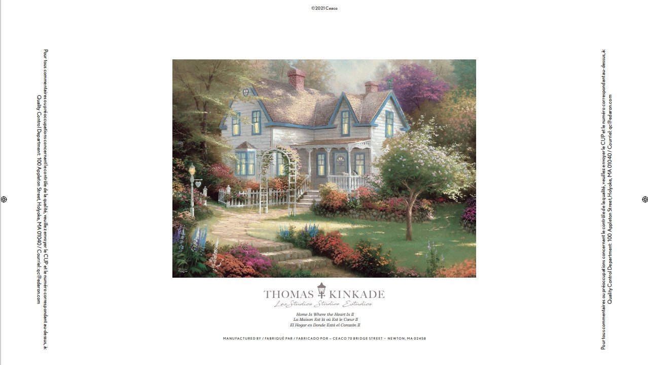 Ceaco - Thomas Kinkade - Home Is Where the Heart Is - 1000 Piece Interlocking Jigsaw Puzzle