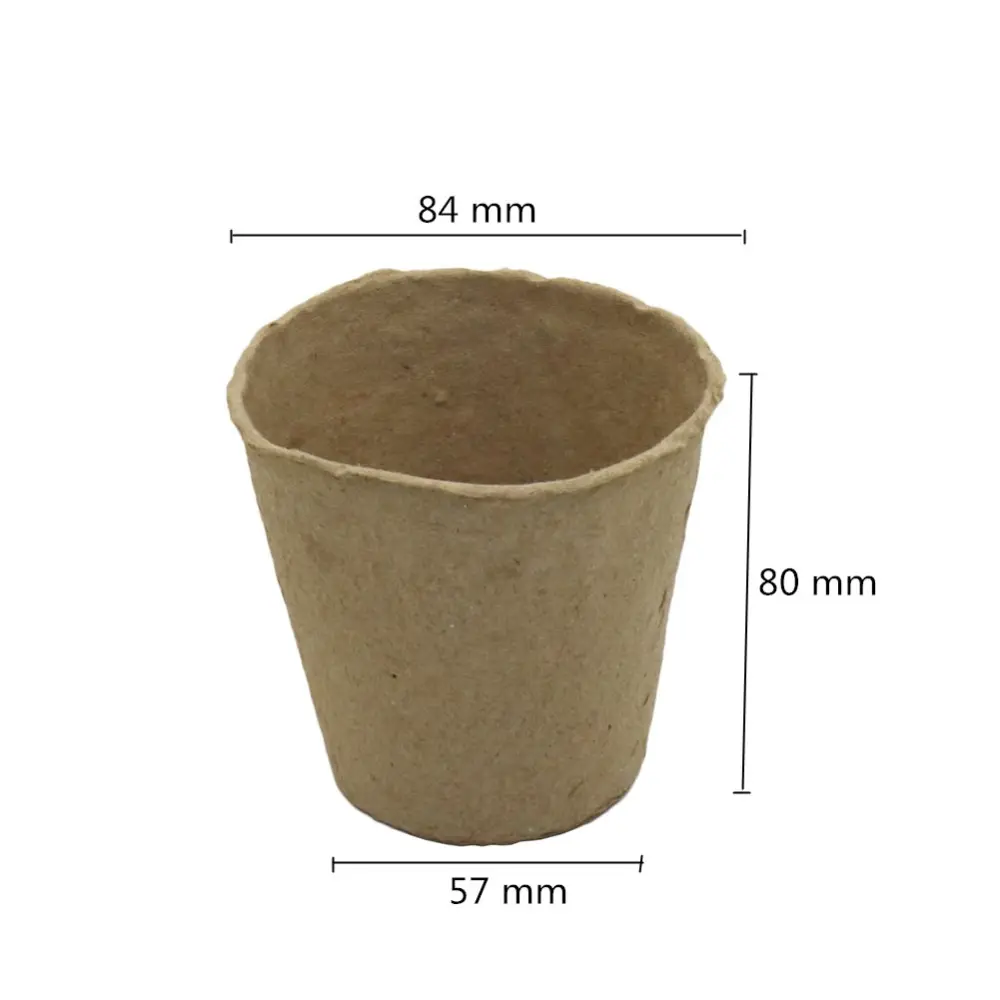 Plant Fiber Paper Pulp Plant Nursery Seedling Cultivate Biodegradable Round Cup Garden Supplies