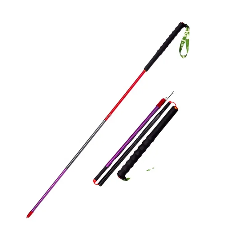 Self Defense Trekking Stick Telescoping 3 Section Nordic Walking Stick Foldable Carbon Camping   Hiking Tungsten 24 Hours 135