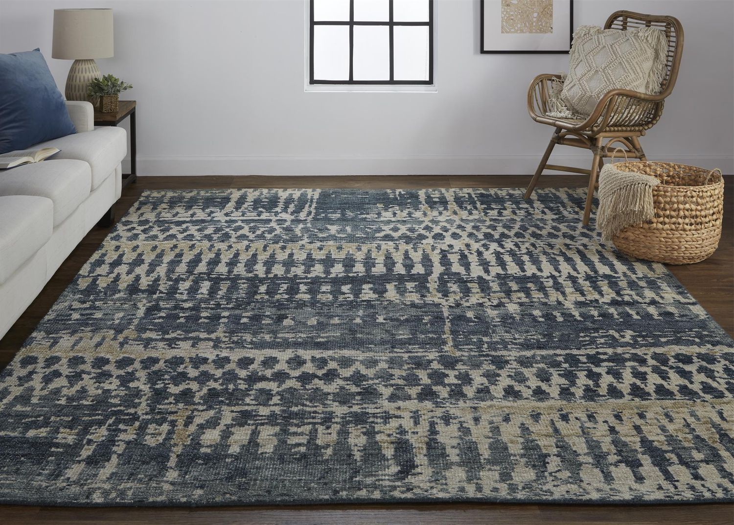 Scottsdale Blue and Beige Rug by BD Fine