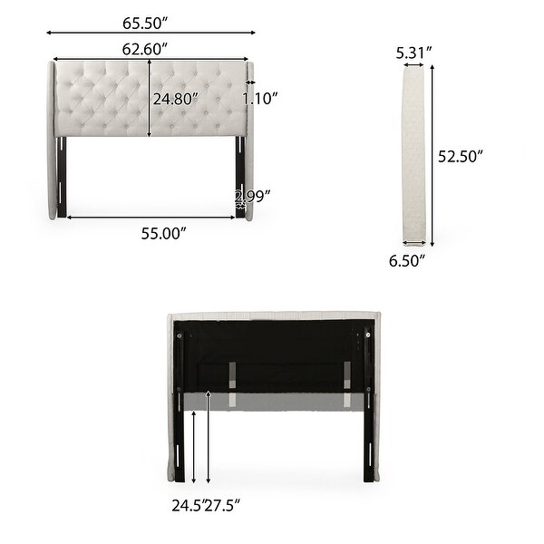 Perryman Full/Queen Wingback Headboard by Christopher Knight Home - - 8611667